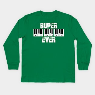 Super DAD Ever with Piano Chords Kids Long Sleeve T-Shirt